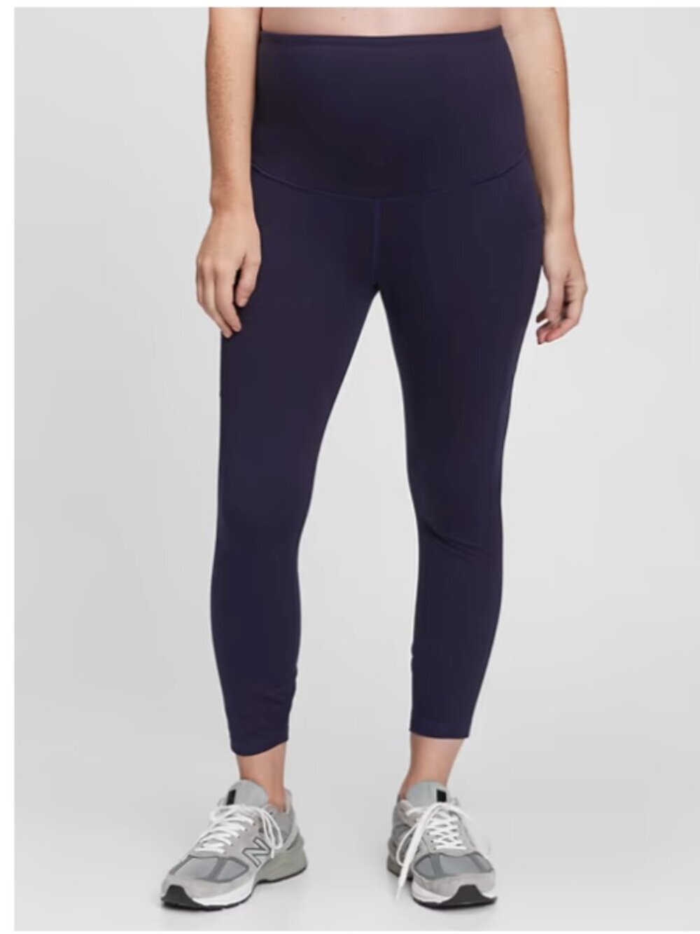 Gap Fit Women's Size Large Regular Maternity Leggings Compression Navy Uniform